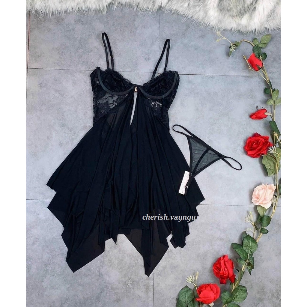 [Mã FAMARAL2 giảm 10K đơn 50K] (M.104) Váy ngủ sexy có gọng cao cấp Đầm mặc nhà gợi cảm quyến rũ vải ren