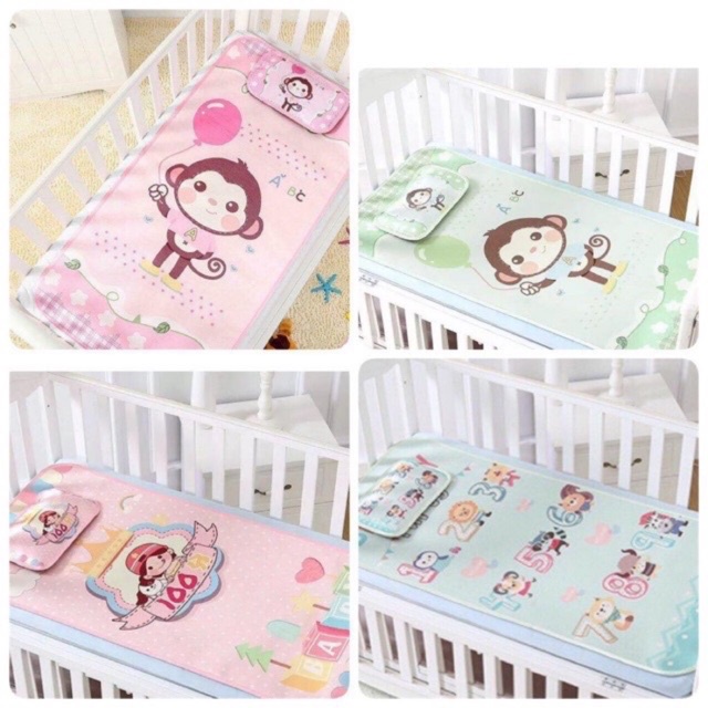 CHIẾU ĐIỀU HÒA 3D MUSLIN TREE KÈM GỐI THOÁNG KHÍ CHO BÉ SƠ SINH