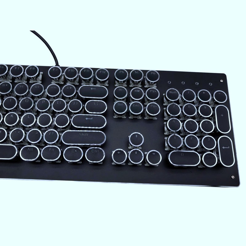 Retro Mechanical Gaming Keyboard, 14 RGB Backlit, Blue Switch -Tactile & Clicky, Typewriter Style, 104 Keys | BigBuy360 - bigbuy360.vn