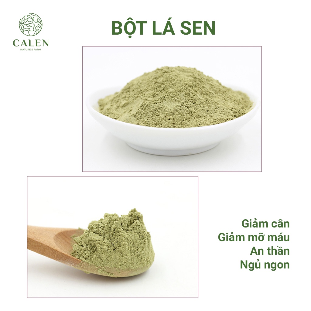 Mặt nạ lá sen CALEN đắp mặt nguyên chất giúp tẩy da chết dưỡng trắng da (Mask bột lá sen)