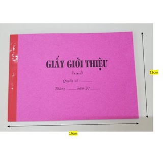Giấy giới thiệu 1 liên 60gsm - 1 cuốn