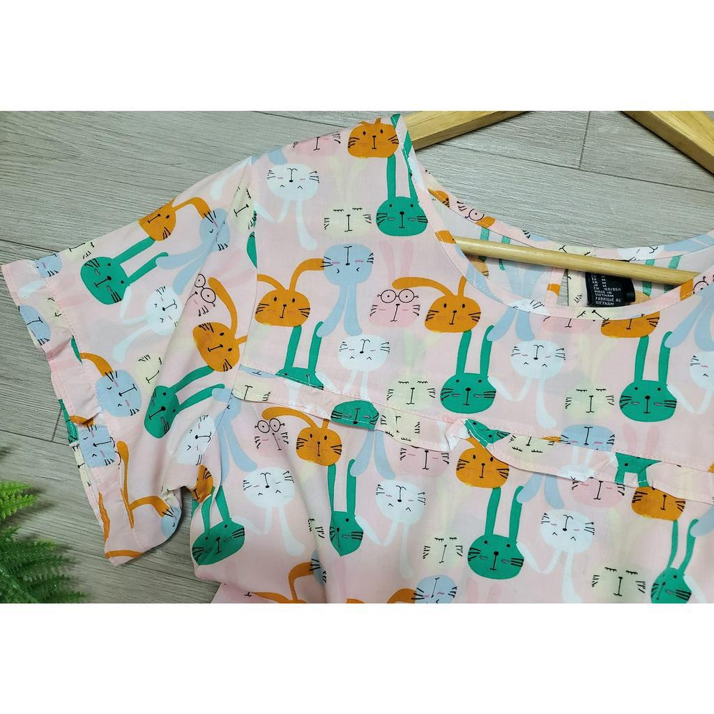 Bộ Tole Lanh Lửng cổ tròn bèo nhỏ dễ thương - size