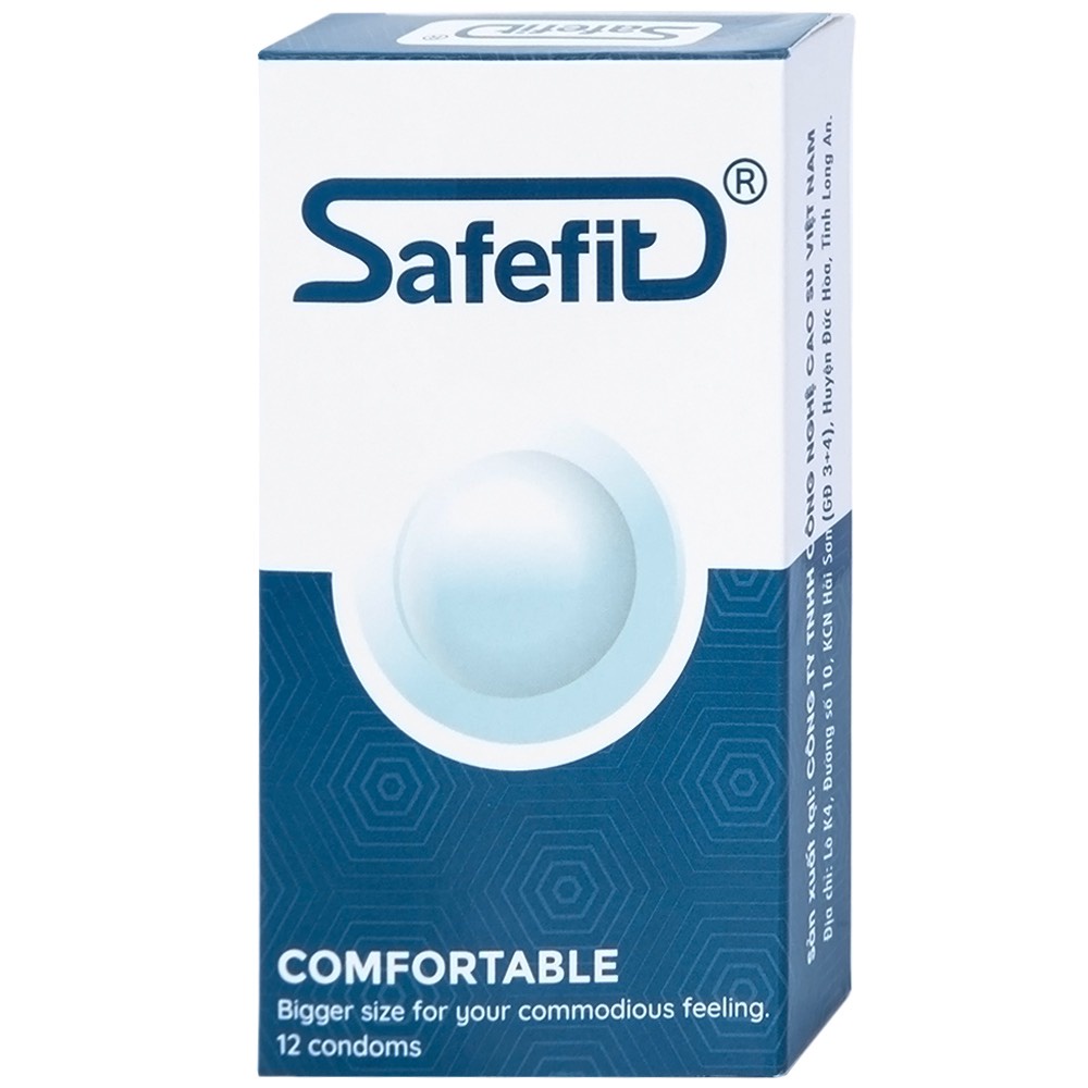 [ GIÁ SỈ ] - Bao cao su Safefit Comfortable, thiết kế siêu mỏng, bao co giãn tốt, nhiều gel bôi trơn - Hộp 3 - 12 cái