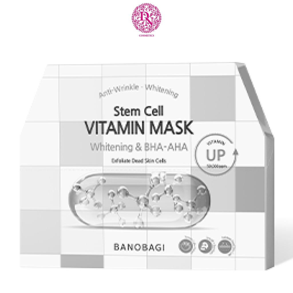 Mặt nạ dưỡng da Banobagi Stem Cell Vitamin Mask (Hộp 10 Miếng)