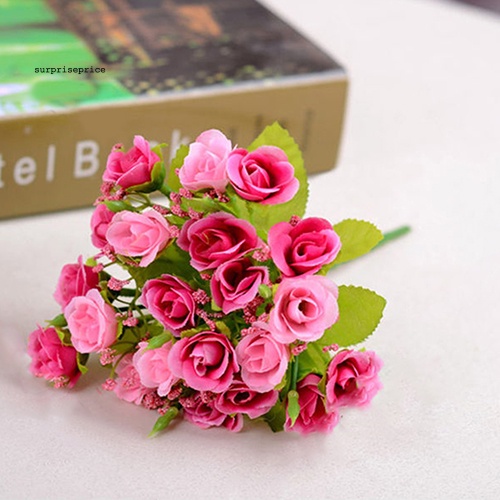 1 Bó 21 Hoa Hồng Giả Trang Trí Tiệc Cưới