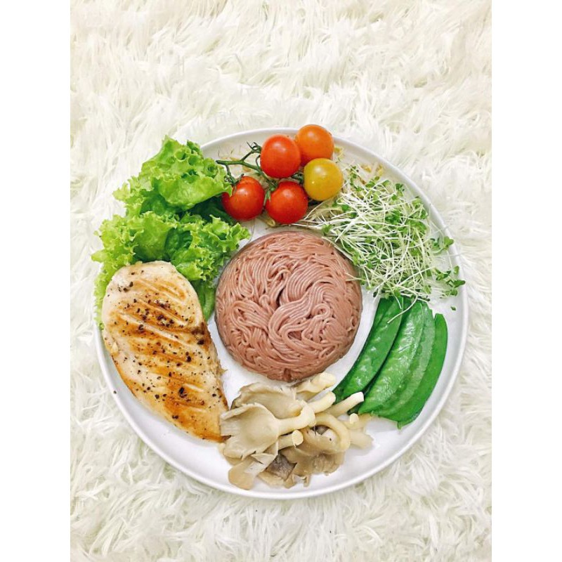 Bún gạo lứt đỏ HÒANG MINH  Thực dưỡng eat clean giảm cân gói 500g