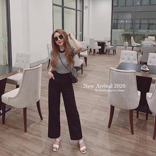 quần Culottes-Quần ống sớ cạp cao