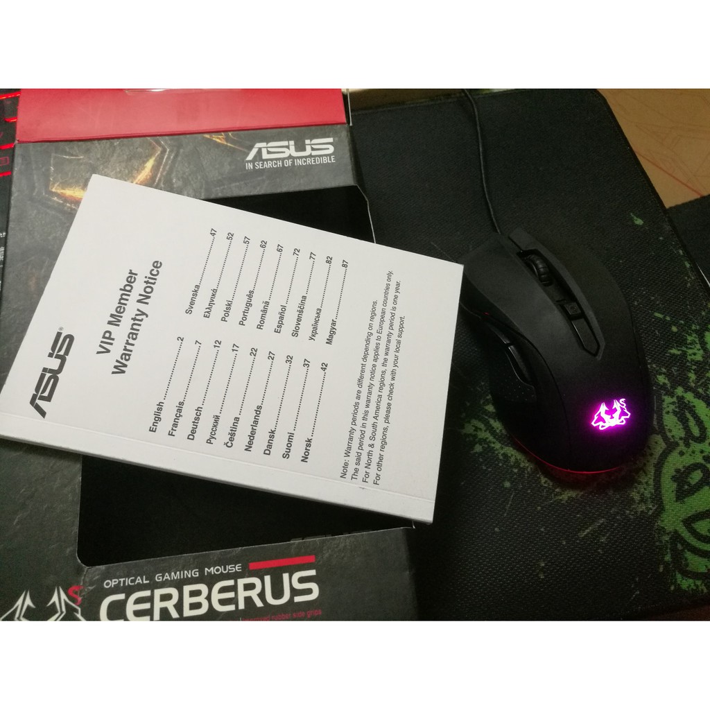 Chuột Gaming Asus Cerberus - Bảo hành 24 tháng