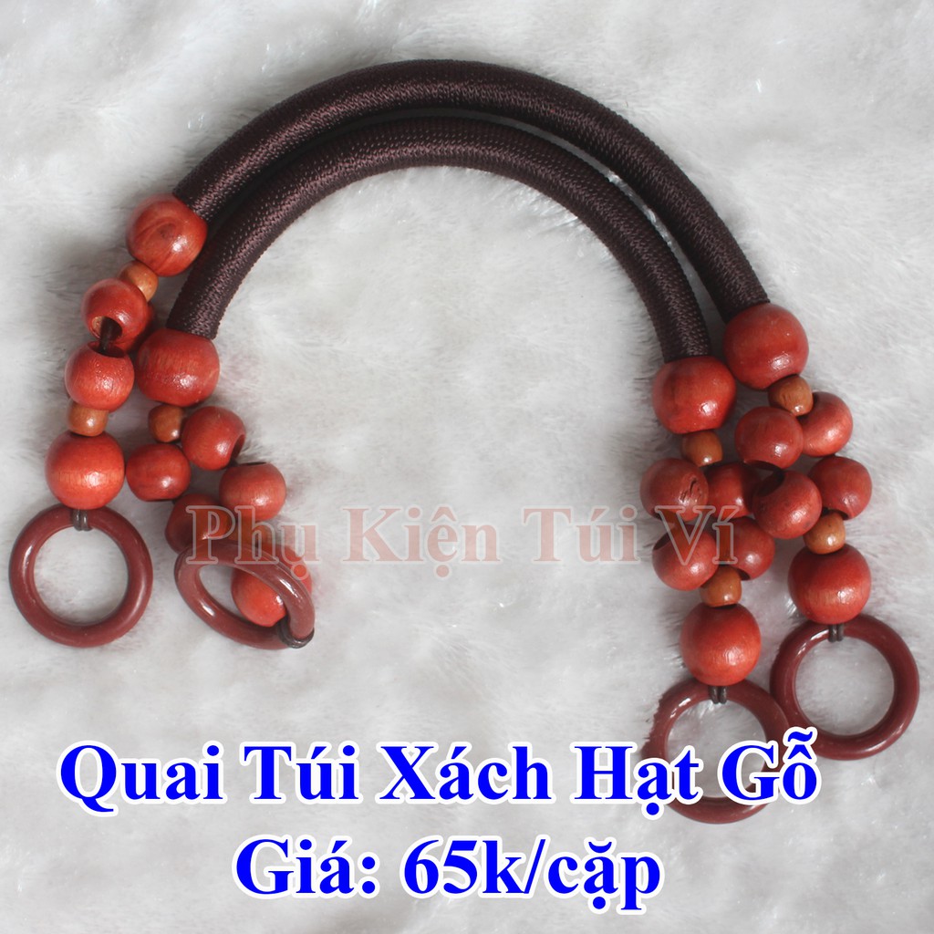 Quai Túi Xách Hạt Gỗ (60k/cặp)