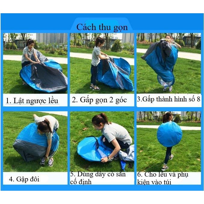 Lều Cắm Trại Tự Bung - Chống Nước Dành Cho 2- 4 Người 2mx2m | BigBuy360 - bigbuy360.vn