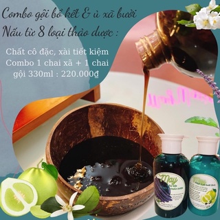 Combo 2 chai dầu gội bồ kết 330ml + ủ xã bưởi 330ml chỉ 220k