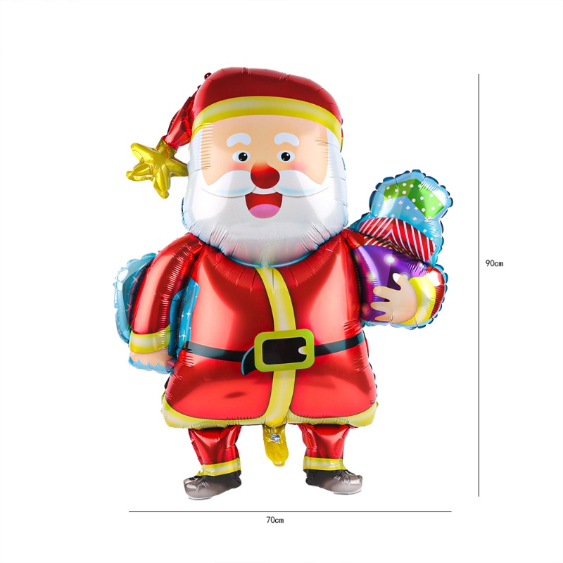 Bong Bóng Bằng Màng Nhôm Hình Ông Già Noel / Người Tuyết / Tuần Lộc Hoạt Hình Nhiều Kiểu Dùng Trang Trí Giáng Sinh / Lễ