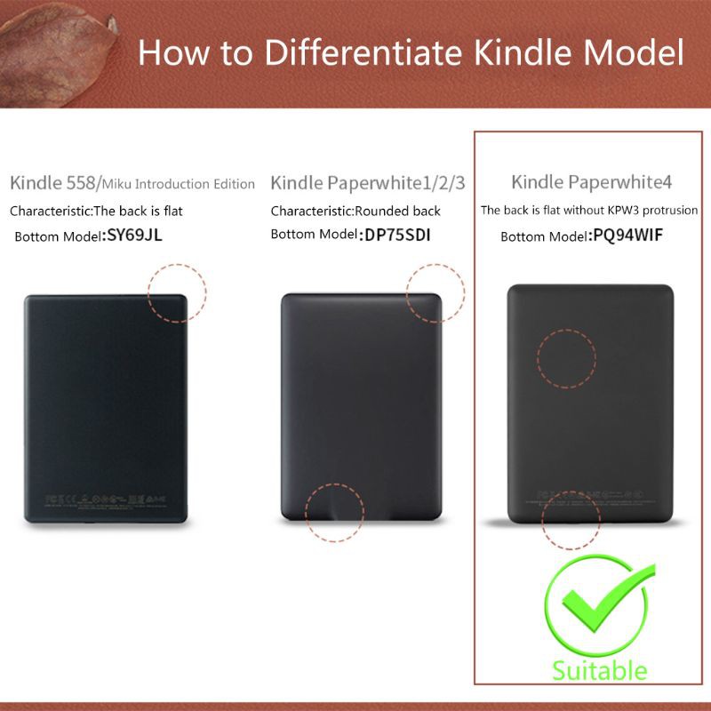 Bao Da Nắp Gập Từ Tính Siêu Mỏng Cho Amazon Kindle Paperwhite 4