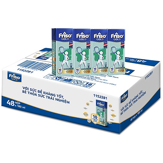 Thùng 48 hộp Sữa uống dinh dưỡng Friso Gold 180ml