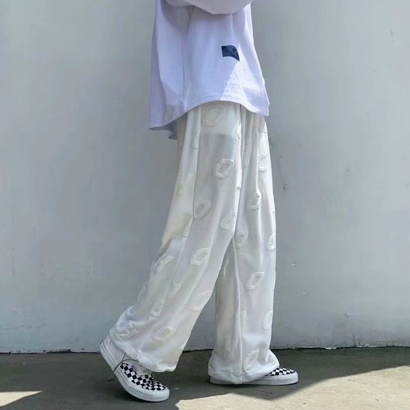 Quần ống rộng In Chữ Xốp Phong Cách Hip Hop Thời Trang Cho Nam