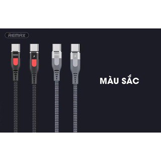Cáp sạc nhanh type c đến type c Remax rc-151 chính hãng
