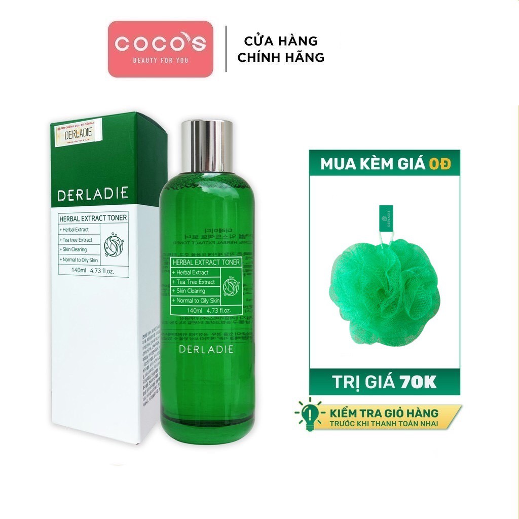 [Mã COSCOCOT4 -8% đơn 250K] Nước Hoa Hồng Derladie Trà Tràm Giảm Viêm Ngăn Ngừa Mụn Herbal Extract Toner 140ml