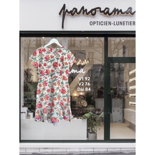 Váy hoa xô linen ren - Hàng secondhand