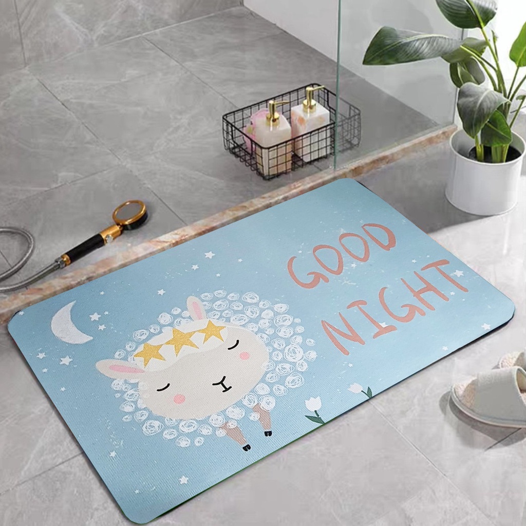 Thảm chùi chân, thảm lau chân vải ép thấm nước kích thước 60x40 cm