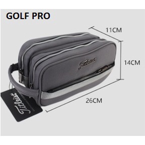 Túi cầm tay golf Titleist nam nữ hai ngăn nhỏ gọn đựng đồ phụ kiện cá nhân tiện ích CT023