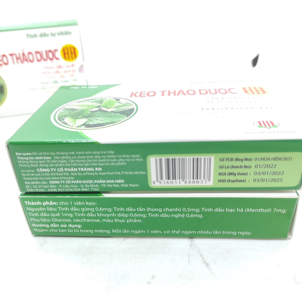 Kẹo Thảo Dược HH - Dùng Cho Người Ho Gió, Ho Khan, Ho Do Cảm Lạnh
