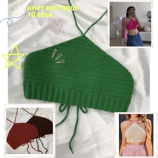 Áo len móc yếm handmade