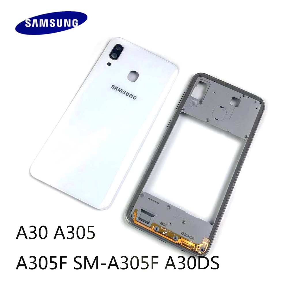 Ốp Điện Thoại Viền Giữa + Khung Pin Nút Bấm Cho Samsung Galaxy A30 A305 A305F SM-A305F