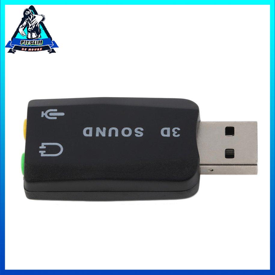 USB 2.0 sang 3D Mic Loa Tai nghe Âm thanh Bộ chuyển đổi Card âm thanh 5.1 cho Máy tính xách tay PC [8/7]
