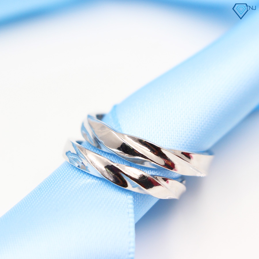 Nhẫn cặp đôi bạc nam nữ khắc tên theo yêu cầu ND0262 Trang Sức TNJ