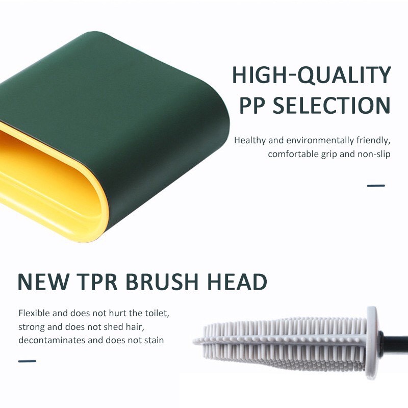 Chổi Cọ Nhà Vệ Sinh, Cọ Rửa Toilet Bồn Cầu Bằng SiliCon Có Giá Đựng Dán Tường - Dumi Shop