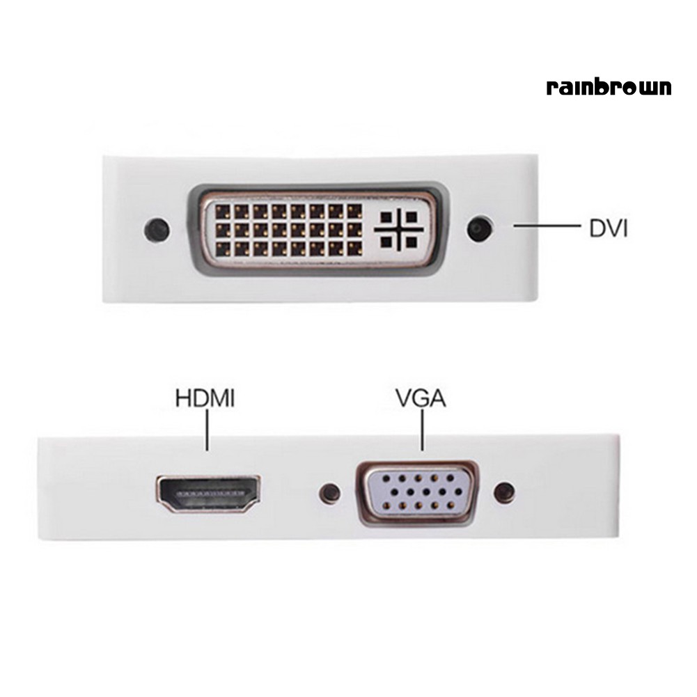 Cáp Chuyển Đổi 3 Trong 1 Thunderbolt Sang Hdmi Vga Dvi