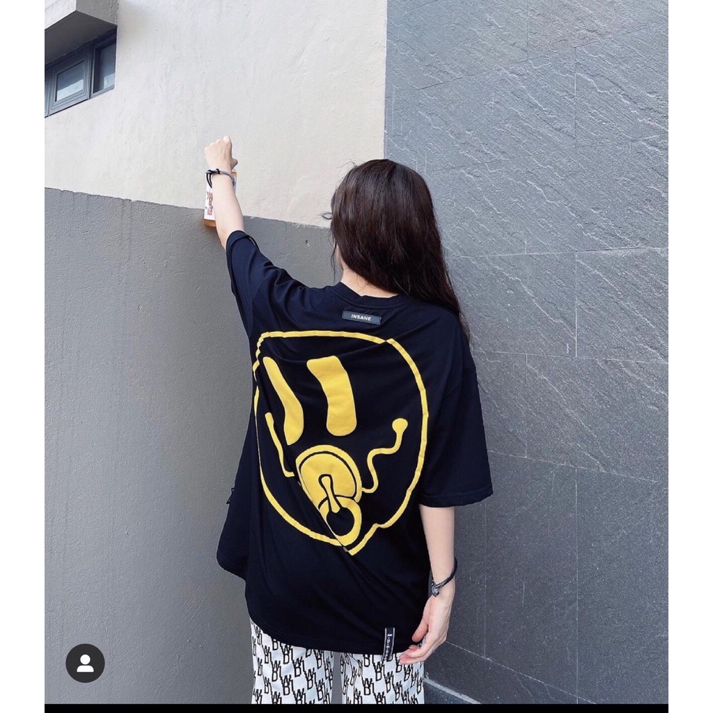 Áo phông mặt cười Chất cotton Phom to thụng, unisex