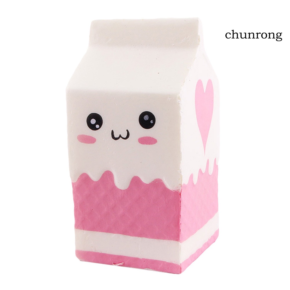 Cr Đồ Chơi Xốp Squishy Giảm Stress Hình Hộp Sữa Chua Dễ Thương Cho Bé