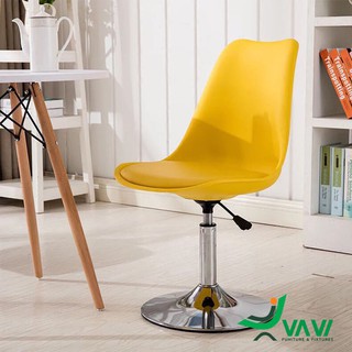 Ghế ăn, ghế cafe nhựa lót nệm chân trụ thấp - mã: th401l