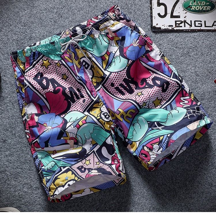 Quần Short Đi Biển Ống Rộng Mau Khô Thời Trang Cho Nam