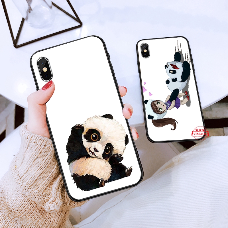 iPhone XS Max XR X 7 8 6 6S Plus 5 5S SE 27B Panda Elephent Cat Soft Case