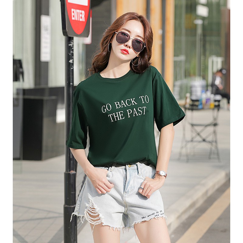 Áo Thun Nữ Tay Ngắn 🔺FREESHIP🔺 Áo phông nữ thun cotton, mịn, mát, sành điệu in chữ Mã: M91 | BigBuy360 - bigbuy360.vn