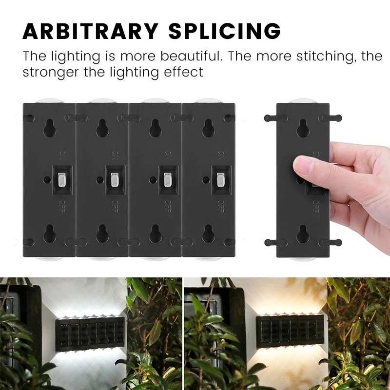 Đèn LED Treo Tường Sử Dụng Năng Lượng Mặt Trời Chống Nước Hình Chữ Nhật