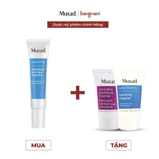 Kem Ngừa Mụn 4h Murad Rapid Relief 15ml TẶNG 2 Sữa rửa mặt Murad Minisize 15ml
