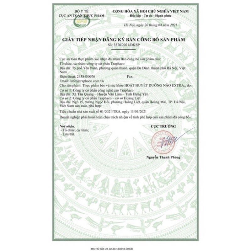 Hoạt Huyết Dưỡng Não Fito - tăng tuần hoàn máu não - cải thiện trí nhớ - cerebral tonic