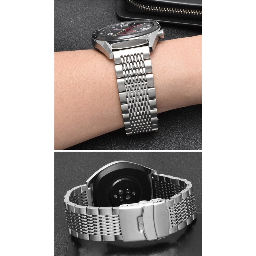 Dây Đeo Đồng Hồ Bằng Thép Không Gỉ 22mm 20mm Cho Garmin Watch Vivomove 3 Luxe Hr Style Fenix Chronos