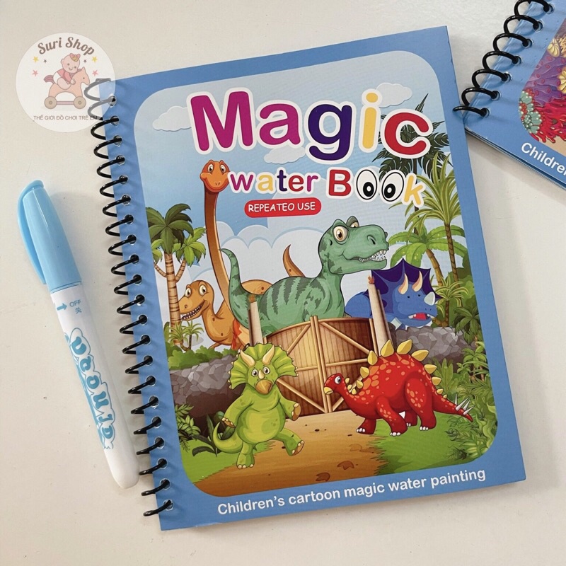 Tranh tô màu nước ma thuật, sách tập tô thần kỳ, magic water book cho bé giá tốt với 13 chủ đề