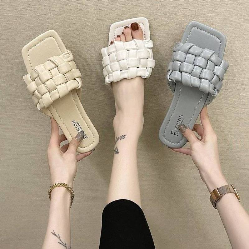 Dép Mũi Vuông Thiết Kế Giản Dị Thời Trang Dành Cho Nữ