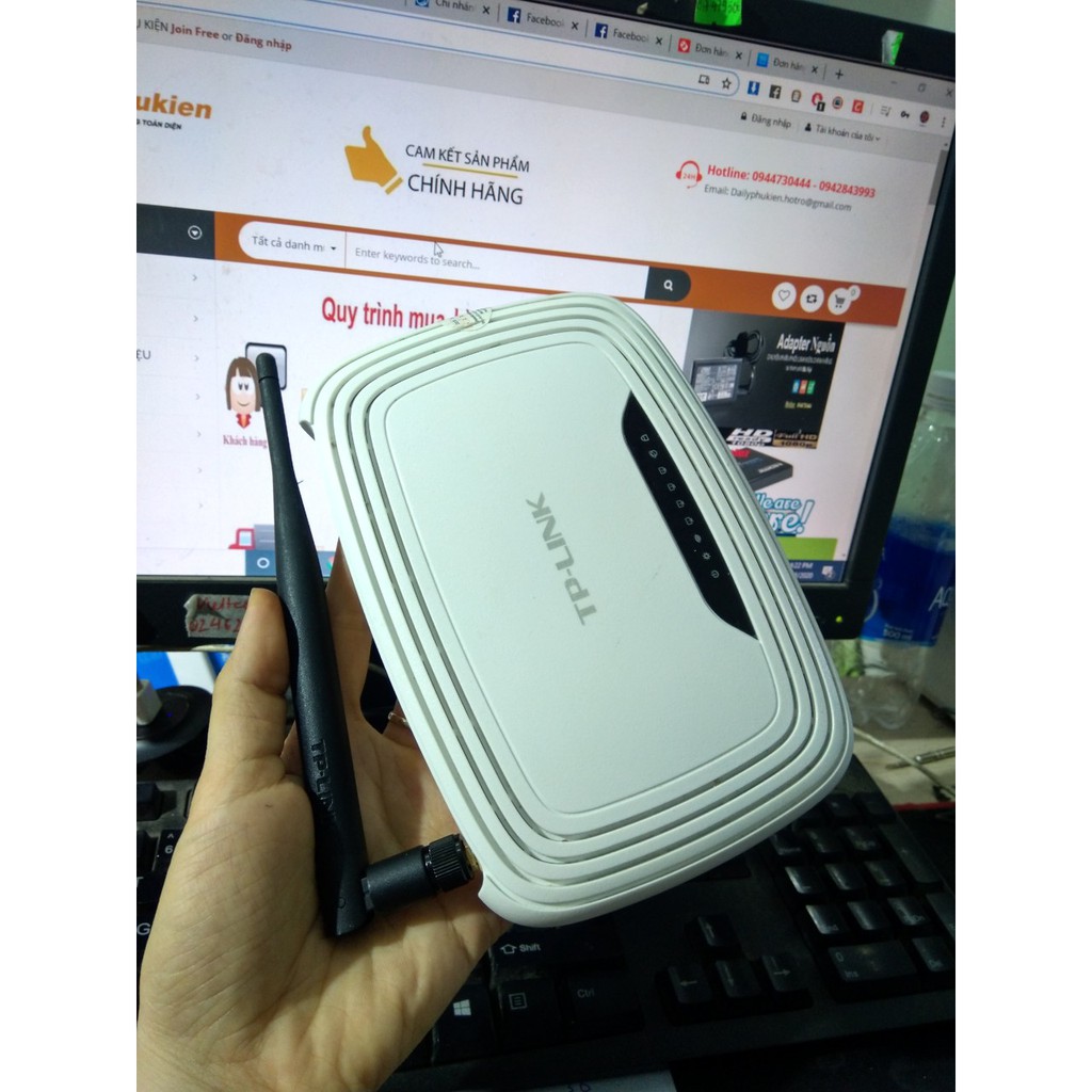 SIÊU RẺ_ Bộ phát wifi Tp-Link Tl-WR740N cũ kèm nguồn