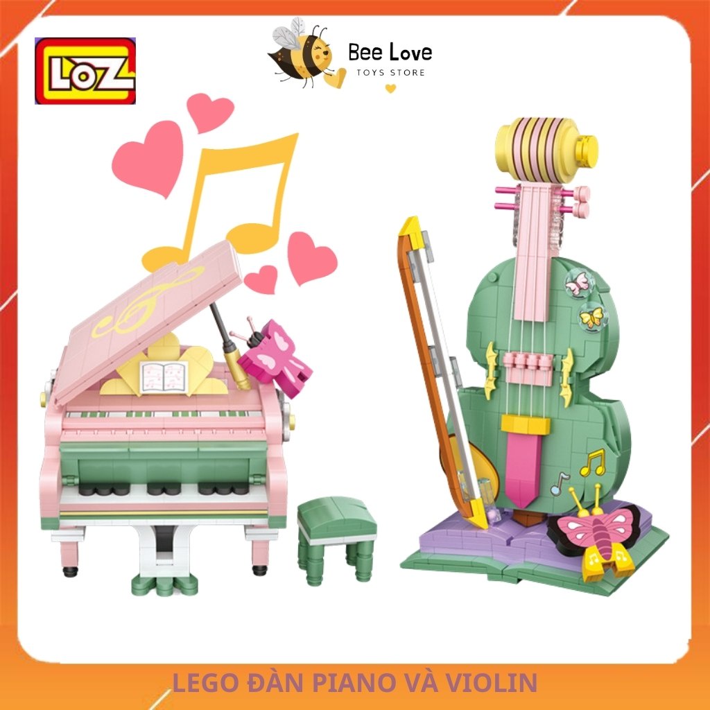 Đồ chơi lắp ráp cho bé Nhạc cụ Đàn Piano, Bộ xếp hình độc đáo giúp bé tập trung trí tuệ thông minh kiên nhẫn