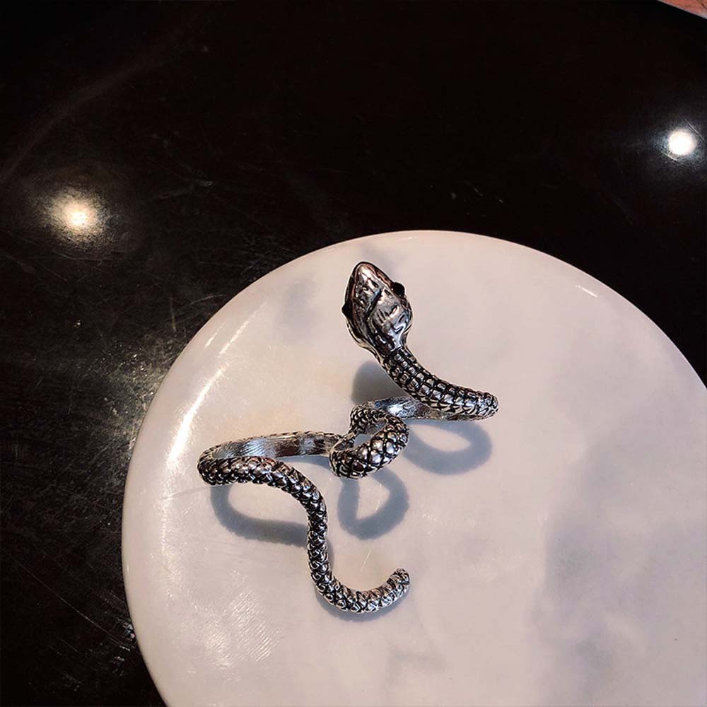 Nhẫn Hợp Kim Hình Rắn Phong Cách Gothic Cổ Điển Thời Trang Cho Nữ