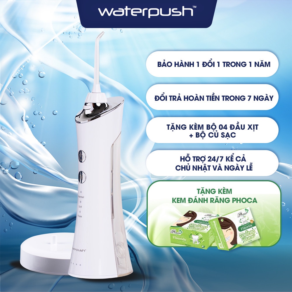 Máy tăm nước cao cấp WaterPush 2203 - Áp lực mạnh -  Thiết kế tinh tế - 1 đổi 1 trong 12 tháng