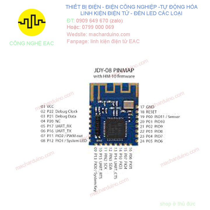 Module Thu Phát Bluetooth 4.0 UART CC2541 HM-10 (chưa ra chân)