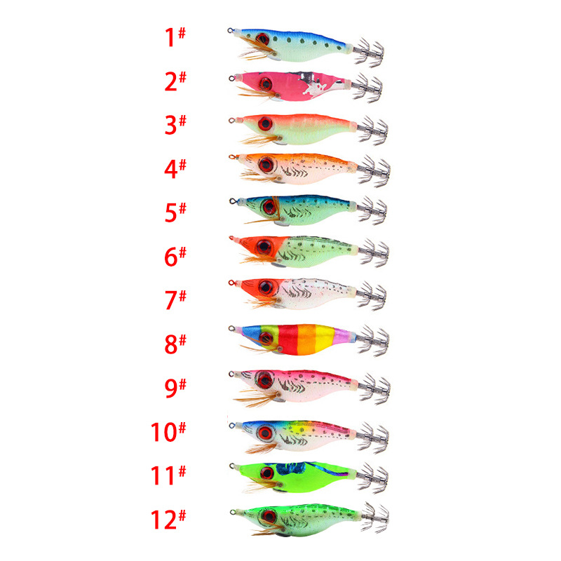Mồi Câu Cá Giả Hình Con Tôm Bằng Gỗ Phát Quang 9.2g / 10cm