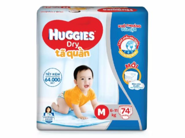 Tã quần Huggies M74/L68/XL62/XXL56 bao bì mới